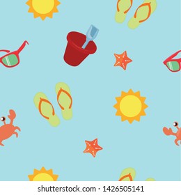 Vector Seamless Pattern Summer Themed