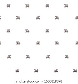 Vector seamless pattern of Swedish Scandinavian goat isolated on white  background.