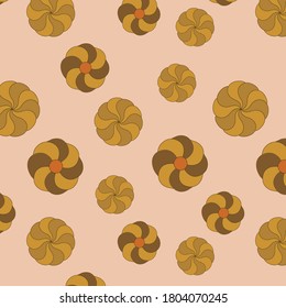 Vector seamless pattern with sweet cookies