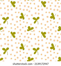 Vector seamless pattern. Sweet red fruit berry with flowers and leaves. Summer background for social media Promotion of food market, local shops. For printing on paper and fabric, banners, wallpaper
