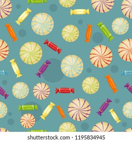 vector seamless pattern with sweets