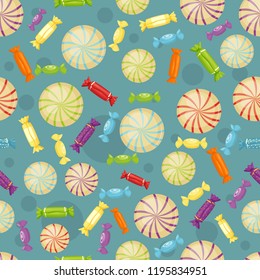 vector seamless pattern with sweets