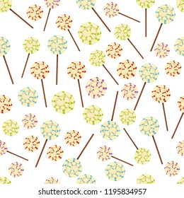 vector seamless pattern with sweets