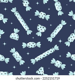 Vector seamless pattern with sweets