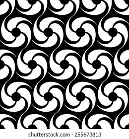 Vector seamless pattern with swirl element. Geometric vintage ornament. Decorative illustration for print, web