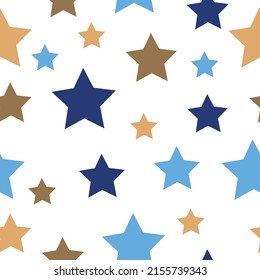 Vector seamless pattern swirl multicolored background Starry Sky Colorful Background. Festive Stars Wallpaper.