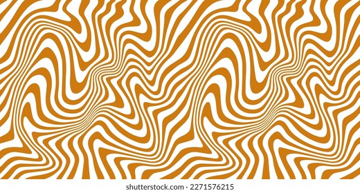 Vector Seamless Pattern with Swirl Wavy Caramel. Toffee Milkshake Abstract Background. Creative Food Background for Packaging Design and Advertisement