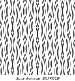 Vector seamless pattern. Swirling lines on white background