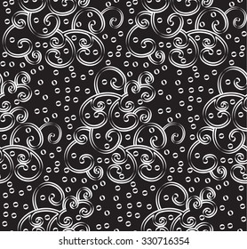 Vector seamless pattern with swirls