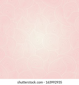 Vector seamless pattern with swirls motifs. Light pink scroll work background. It can be used for wallpaper, pattern fills, web page background, surface textures.