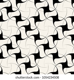 Vector seamless pattern with swirls.Modern stylish texture.White and black