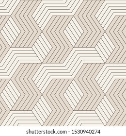 Vector seamless pattern. Seamless pattern with symmetric geometric lines. Repeating geometric tiles.