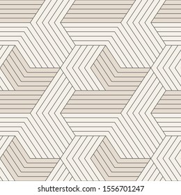 Vector seamless pattern. Seamless pattern with symmetric geometric lines. Repeating geometric tiles.