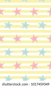 Vector seamless pattern. Symmetrical background, nautical theme. Template for wrapping, backgrounds, fabric, prints, decor, surface.
