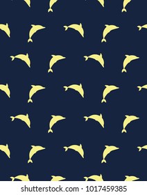 Vector seamless pattern. Symmetrical background, nautical theme. Template for wrapping, backgrounds, fabric, prints, decor, surface.