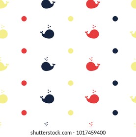Vector seamless pattern. Symmetrical background, nautical theme. Template for wrapping, backgrounds, fabric, prints, decor, surface.