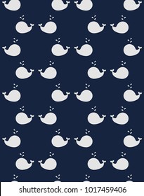 Vector seamless pattern. Symmetrical background, nautical theme. Template for wrapping, backgrounds, fabric, prints, decor, surface.
