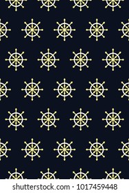 Vector seamless pattern. Symmetrical background, nautical theme. Template for wrapping, backgrounds, fabric, prints, decor, surface.