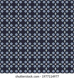 Vector seamless pattern with symmetrical geometric ornament. Textile design. 