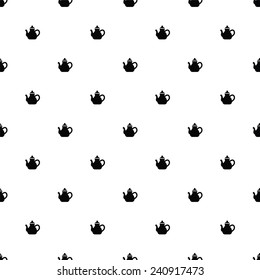 Vector seamless pattern, teapot, Editable can be used for web page backgrounds, pattern fills 