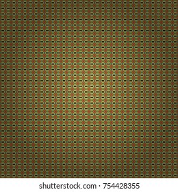 Vector seamless pattern. Technologic fabric tile card cover print badge. Geometric design template with yellow, neutral and brown elements. Background, texture with pop art effect.