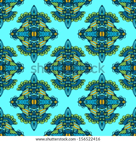 vector seamless pattern textile damask design stock vector royalty
