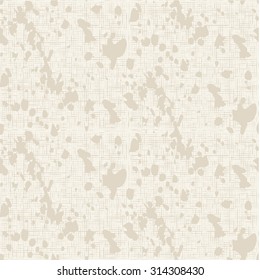 Vector seamless pattern texture. Abstract background with beige blots. Distressed  monochrome creative layered illustration.
