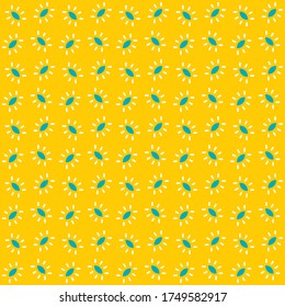 Vector seamless pattern texture background with geometric shapes, colored in yellow, blue and white colors.
