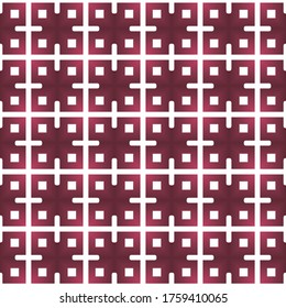 Vector seamless pattern texture background with geometric shapes, gradient colored in red and white colors.