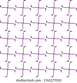 Vector seamless pattern texture background with geometric shapes, colored in purple and white colors.