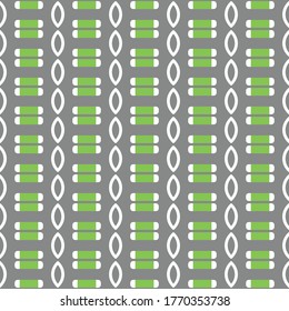 Vector seamless pattern texture background with geometric shapes, colored in grey, green and white colors.