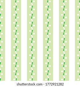 Vector seamless pattern texture background with geometric shapes, colored in green and white colors.