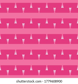 Vector seamless pattern texture background with geometric shapes, colored in pink, violet and white colors.