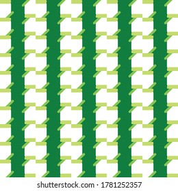 Vector seamless pattern texture background with geometric shapes, colored in green and white colors.