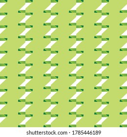 Vector seamless pattern texture background with geometric shapes, colored in green and white colors.