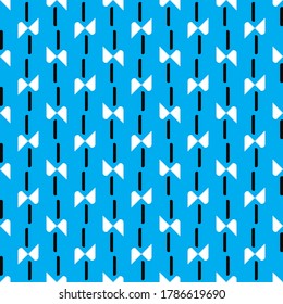 Vector seamless pattern texture background with geometric shapes, colored in blue, white and black colors.