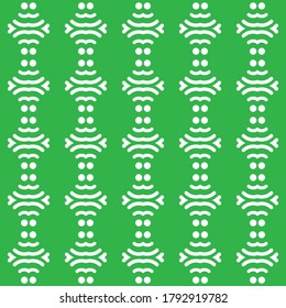Vector seamless pattern texture background with geometric shapes, colored in green and white colors.