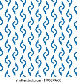 Vector seamless pattern texture background with geometric shapes, colored in blue and white colors.