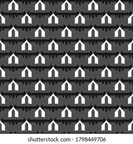 Vector seamless pattern texture background with geometric shapes, colored in black, grey and white colors.