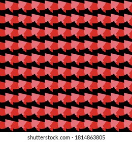 Vector seamless pattern texture background with geometric shapes, colored in red and black colors.