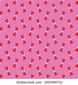 Vector seamless pattern texture background with geometric shapes, colored in pink, red and white colors.