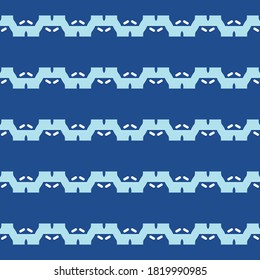 Vector seamless pattern texture background with geometric shapes, colored in blue and white colors.