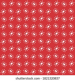 Vector seamless pattern texture background with geometric shapes, colored in red and white colors.