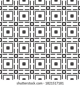 Vector seamless pattern texture background with geometric shapes, colored in black and white colors.