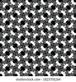 Vector seamless pattern texture background with geometric shapes, colored in black, grey and white colors.