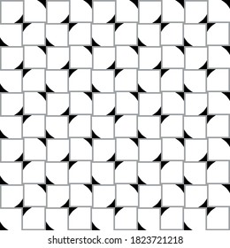 Vector seamless pattern texture background with geometric shapes, colored in white, grey and black colors.