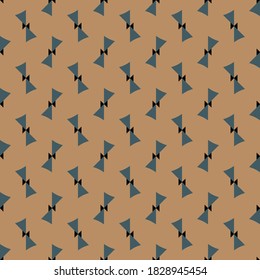 Vector seamless pattern texture background with geometric shapes, colored in brown, blue and black colors.