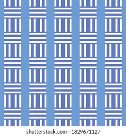 Vector seamless pattern texture background with geometric shapes, colored in blue and white colors.