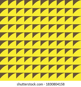 Vector seamless pattern texture background with geometric shapes, colored in yellow and brown colors.