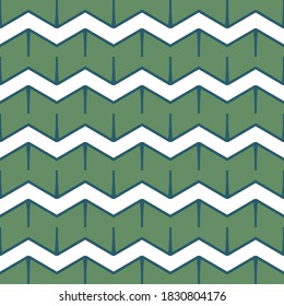 Vector seamless pattern texture background with geometric shapes, colored in green, blue and white colors.